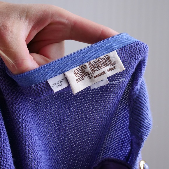 1980s‎ St. John lilac knit midi dress - Picture 3 of 9